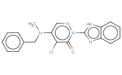2-(1H-BENZIMIDAZOL-2-YL)-4-CHLORO-5-[METHYL(PHENYLMETHYL)AMINO]-3(2H)-PYRIDAZINONE